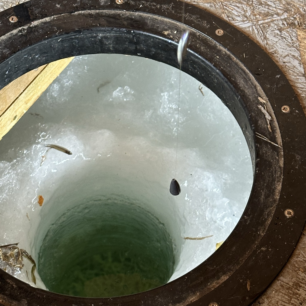 30 ice fishing hole