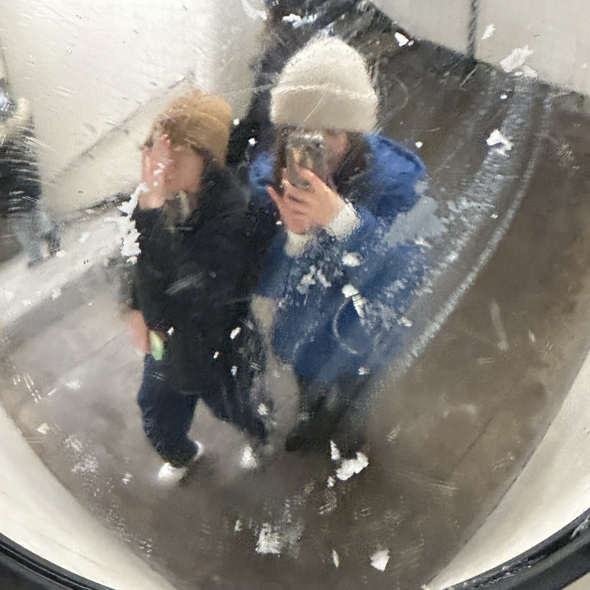 57 winter mirror selfie